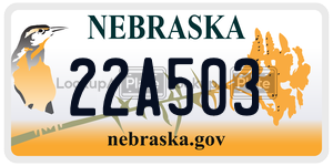22A503 license plate in Nebraska