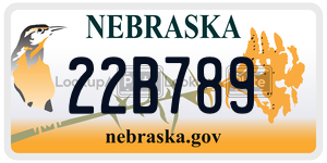22B789  license plate in NE
