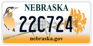 22C724  license plate in NE