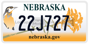 22J727  license plate in NE