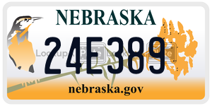 24E389  license plate in NE