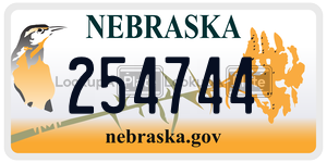 254744  license plate in NE