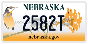 2582T  license plate in NE