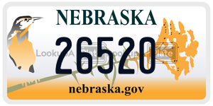 26520  license plate in NE