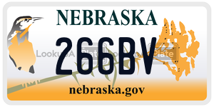 266BV  license plate in NE