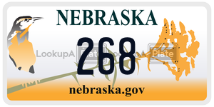 268  license plate in NE