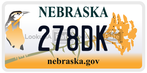 278DK  license plate in NE
