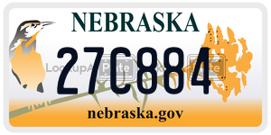 27C884  license plate in NE