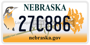 27C886  license plate in NE