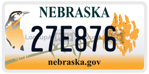 27E876  license plate in NE