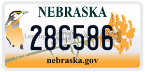 28C586  license plate in NE