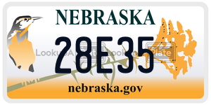 28E35  license plate in NE