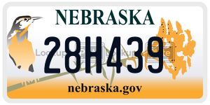 28H439  license plate in NE