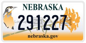 291227  license plate in NE
