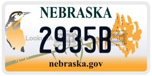2935B  license plate in NE