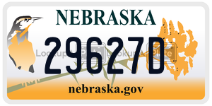 29627D  license plate in NE