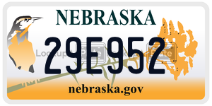 29E952  license plate in NE