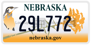 29L772  license plate in NE