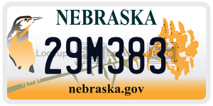29M383  license plate in NE