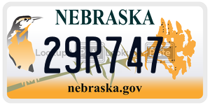 29R747  license plate in NE