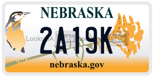 2A19K license plate in Nebraska