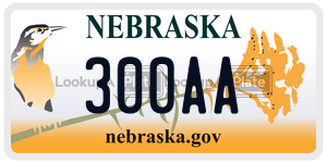 300AA license plate in Nebraska