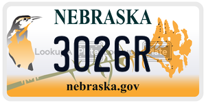3026R  license plate in NE