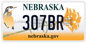 307BR  license plate in NE