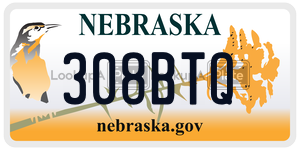 308BTQ  license plate in NE