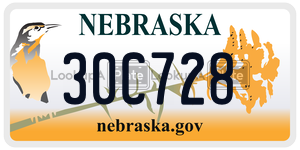 30C728  license plate in NE