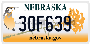 30F639  license plate in NE