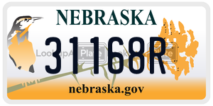 31168R license plate in Nebraska