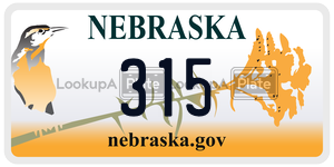 315 license plate in Nebraska