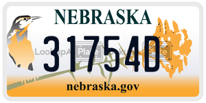 31754D  license plate in NE