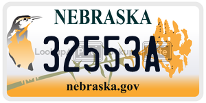 32553A  license plate in NE