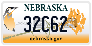 32C62  license plate in NE