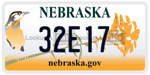 32E17  license plate in NE