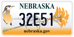 32E51  license plate in NE