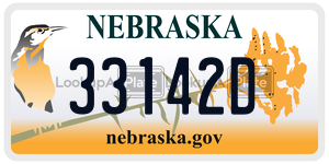 33142D  license plate in NE