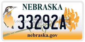 33292A  license plate in NE