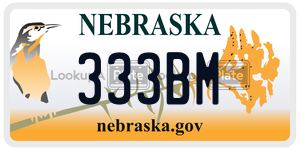 333BM  license plate in NE