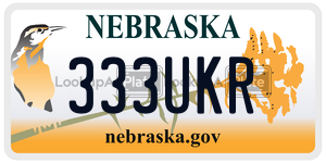 333UKR  license plate in NE