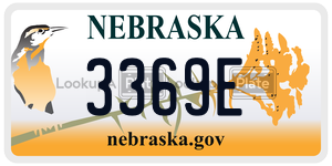 3369E license plate in Nebraska