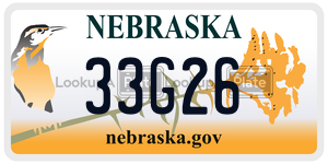 33G26  license plate in NE