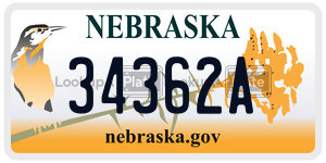 34362A  license plate in NE