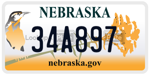 34A897  license plate in NE