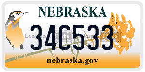 34C533  license plate in NE