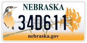 34D611  license plate in NE