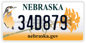 34D879  license plate in NE