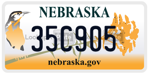 35C905  license plate in NE